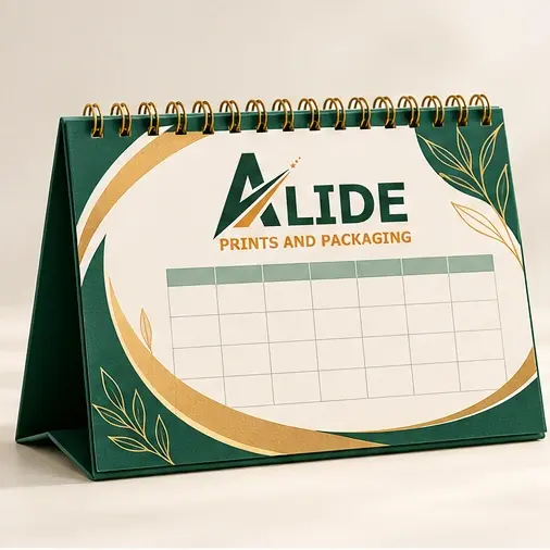 Illustrative Alide-branded Table Calendars design 1