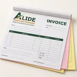 Illustrative Alide-branded a4 triplicate invoice book