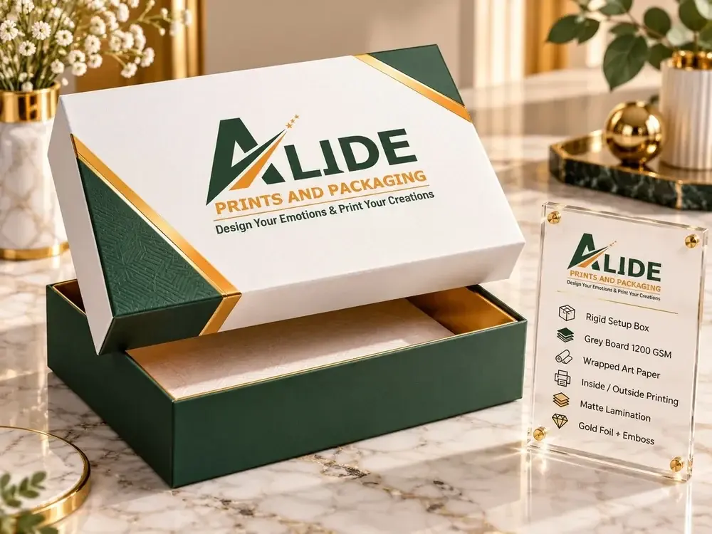 Alide Prints & Packaging lift-off lid corporate gift box illustrative mockup