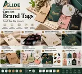 Illustrative Alide branded hang-tag design collection