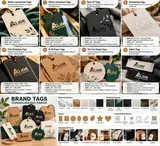 Illustrative Alide custom tag finishes and die-cut shapes