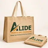 Alide Prints & Packaging jute exhibition shopper illustrative mockup