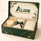 Alide Prints & Packaging hinged-lid wellness hamper box illustrative mockup