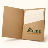 Alide Prints & Packaging kraft single-pocket presentation folder illustrative mockup