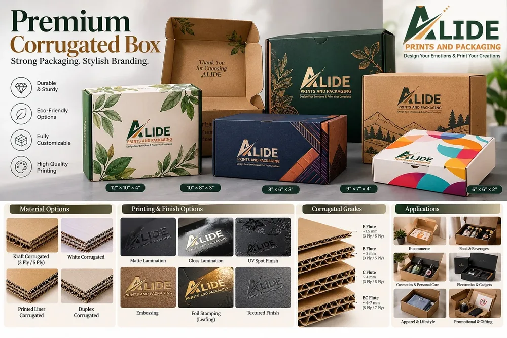 Corrugated Shipping Boxes printing mockup - corrugated format collection