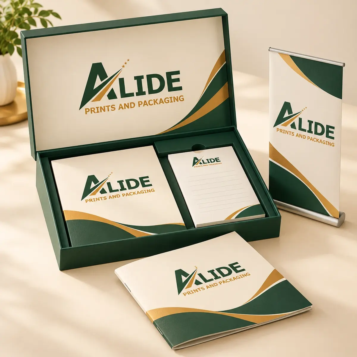 Illustrative Alide-branded prescription pads & chemist books campaign concept