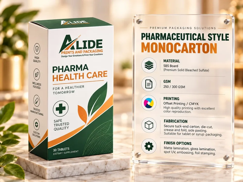 Pharma Cartons printing mockup - pharma carton