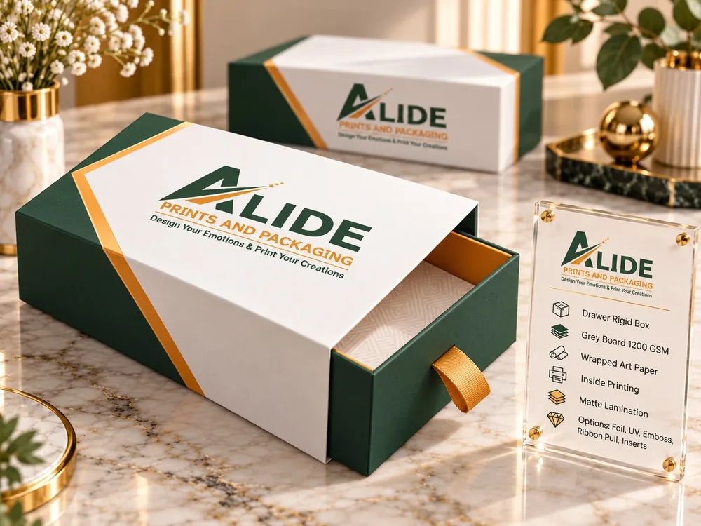 Sliding Drawer Boxes printing mockup - sliding drawer box